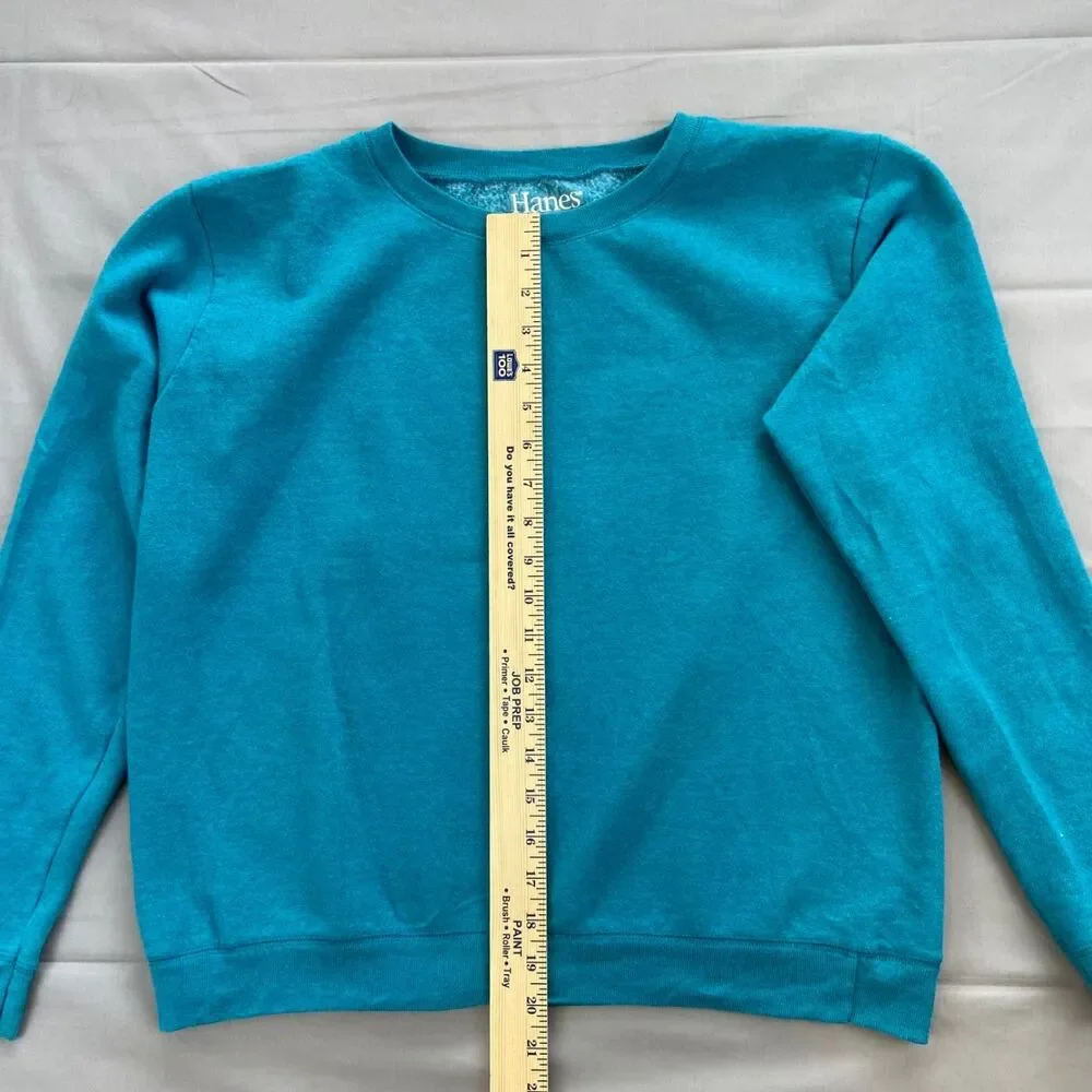 Hanes Men's Medium Teal Blue Comfortblend Soft Sweatshirt Crewneck Sweatshirt